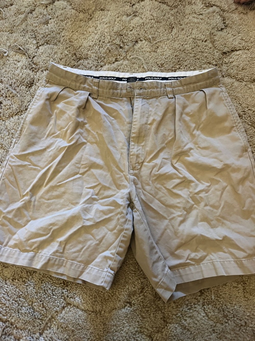 Polo Golf Men’s Flat-Front Tan Shorts
